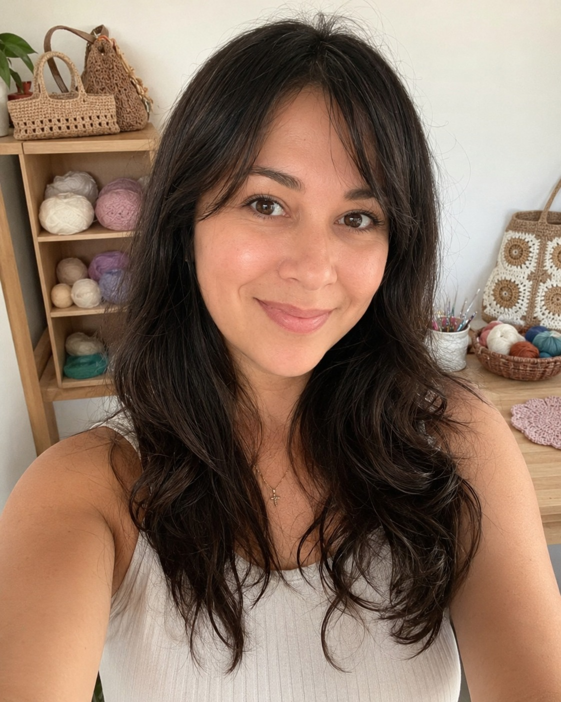 Mariana López, maestra de crochet